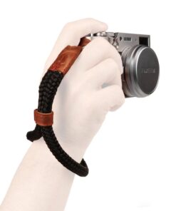 DSLR Camera Neck Strap Wrist Strap - Secure Leather Camera Strap for Men Women - Black Brown Green - S M L