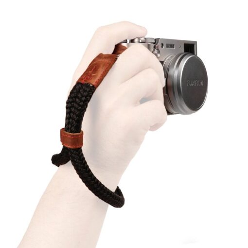 DSLR Camera Neck Strap Wrist Strap - Secure Leather Camera Strap for Men Women - Black Brown Green - S M L