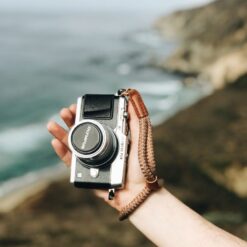 DSLR Camera Neck Strap Wrist Strap - Secure Leather Camera Strap for Men Women - Black Brown Green - S M L