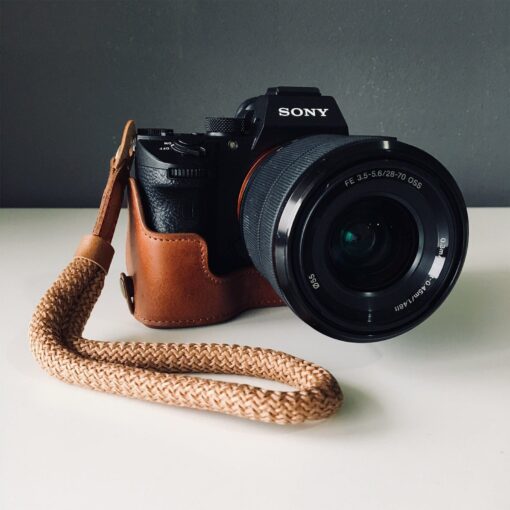 DSLR Camera Neck Strap Wrist Strap - Secure Leather Camera Strap for Men Women - Black Brown Green - S M L - Image 2