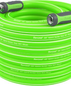 Fevone 80 ft Heavy Duty Garden Hose - 600 PSI Kink-Free Water Hose - Durable & Flexible Hybrid Polymer - 3/4" GHT, Drinking Water Safe