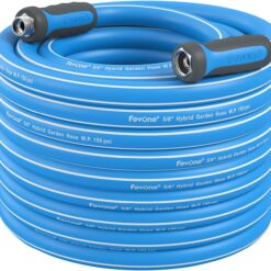 Fevone 80 ft Heavy Duty Garden Hose - 600 PSI Kink-Free Water Hose - Durable & Flexible Hybrid Polymer - Aluminum Fittings - Drinking Water Safe