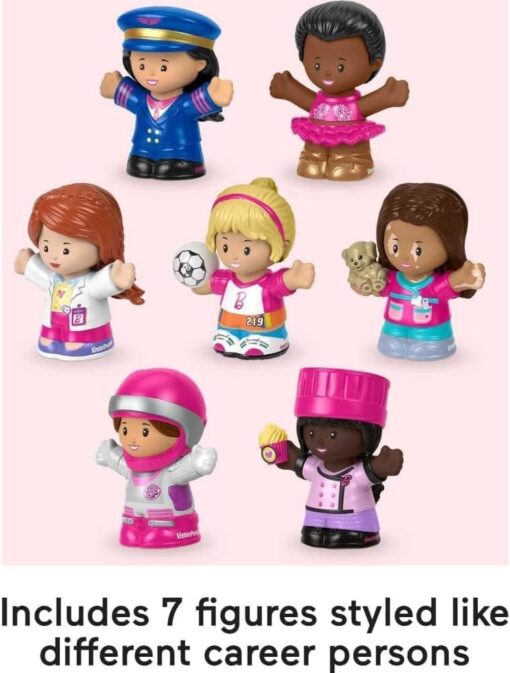 Fisher-Price Little People Barbie You Can Be Anything Figure Pack - 7 Characters - Amazon Exclusive - Ages 1.5+ - Image 3