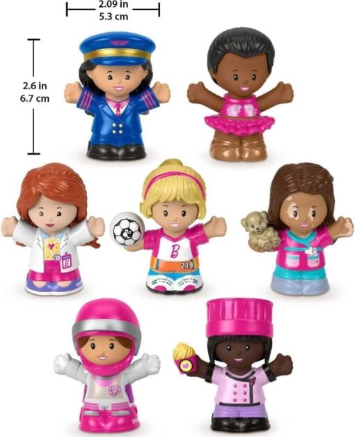 Fisher-Price Little People Barbie You Can Be Anything Figure Pack - 7 Characters - Amazon Exclusive - Ages 1.5+ - Image 4