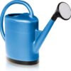 French Blue Watering Can 3 Gallon - Indoor Outdoor Plant Waterer with Rose Sprinkler