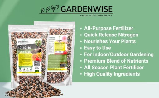 Gardenwise 10-10-10 All-Purpose Fertilizer - Indoor & Outdoor Plant Food - Professional Grade - Image 3