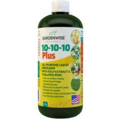 GARDENWISE 10-10-10 Liquid Fertilizer - All Purpose Plants + Seaweed Kelp - Grow Strong!