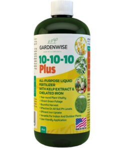 GARDENWISE 10-10-10 Liquid Fertilizer - All Purpose Plants + Seaweed Kelp - Grow Strong!