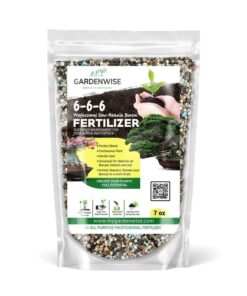 GARDENWISE 6-6-6 Bonsai Fertilizer - Slow Release, All-Purpose Plant Food for Dense Growth