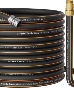 Giraffe Tools 100ft Garden Hose 5/8" Heavy Duty - Leakproof with Shut-Off Valve