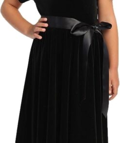 Girls Black Velvet Christmas Dress Made in USA - Flower Girl Holiday Party Vestido Negro