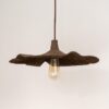 Gothic Brown Ceramic Flower Pendant Light - Wabi Sabi Island Lighting Fixture