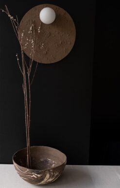 Handcrafted Ceramic Wall Sconce - Rustic Wabi Sabi Bedside Lamp - Home Decor Lighting