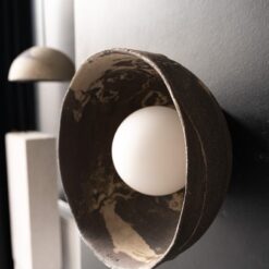 Handcrafted Ceramic Wall Sconce - Rustic Wabi Sabi Outdoor/Indoor Bedside Lamp - Home Decor Lighting