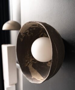 Handcrafted Ceramic Wall Sconce - Rustic Wabi Sabi Outdoor/Indoor Bedside Lamp - Home Decor Lighting