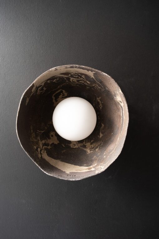 Handcrafted Ceramic Wall Sconce - Rustic Wabi Sabi Outdoor/Indoor Bedside Lamp - Home Decor Lighting - Image 3