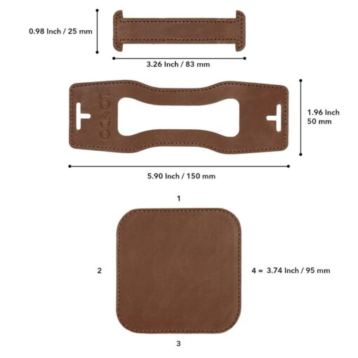 Handcrafted Leather Coasters with Holder - Set of 6 - Non-Slip Drink Coasters for Coffee Table Protection - Image 4
