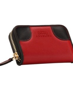 Handcrafted Top Grain Leather RFID Wallet - Women's Zipper Clutch Checkbook Organizer