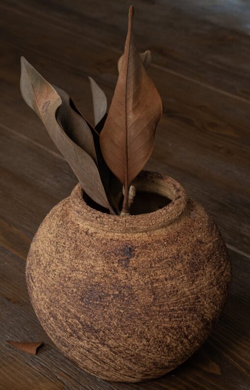 Handmade Ceramic Vase - Large Beige & Black Textured Decor - Unique New Home/Hostess Item - Image 3
