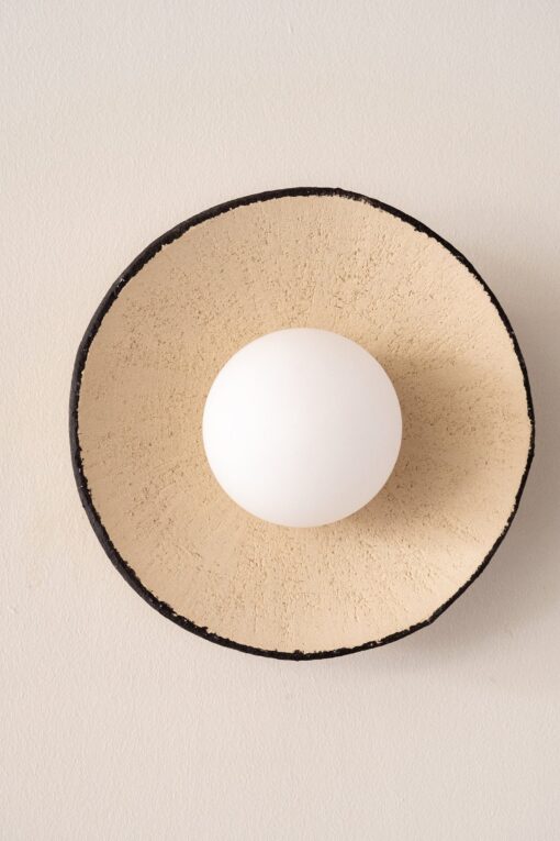 Handmade Ceramic Wall Sconce - Wasabi Green Minimalist Mid Century Modern Lamp - Interior Design Lighting - Image 4