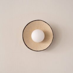 Handmade Ceramic Wall Sconce - Wasabi Green Minimalist Mid Century Modern Lamp - Interior Design Lighting