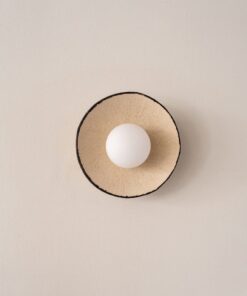 Handmade Ceramic Wall Sconce - Wasabi Green Minimalist Mid Century Modern Lamp - Interior Design Lighting