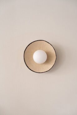 Handmade Ceramic Wall Sconce - Wasabi Green Minimalist Mid Century Modern Lamp - Interior Design Lighting