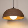 Handmade Wabi Sabi Ceramic Pendant Light - 19" Brown Textured Chandelier - New Year Home Item