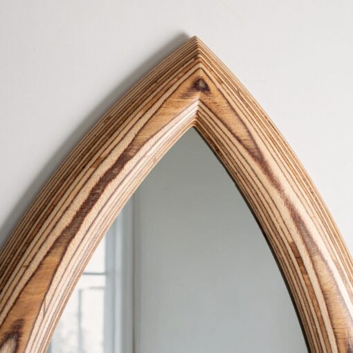 Handmade Wooden Raindrop Mirror - Unique Wall Decor, Christmas Item & Home Accent - Image 4