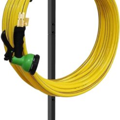 Heavy Duty Garden Hose Holder Stand - Free Standing Metal Water Hose Organizer for Lawn & Yard
