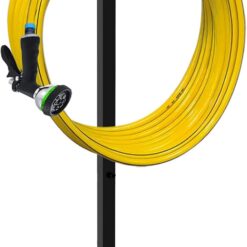 Heavy Duty Garden Hose Holder Stand - Freestanding Metal Water Hose Hanger Organizer