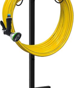 Heavy Duty Garden Hose Holder Stand - Freestanding Metal Water Hose Hanger Organizer