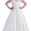HEVECI White Communion Dress Long Sleeve - Flower Girl Wedding Dress