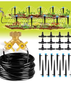 HIRALIY 50ft Drip Irrigation Kit - Automatic Plant Watering System for Garden, Greenhouse, Lawn & Patio