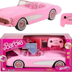 Hot Wheels Barbie RC Corvette Movie Car - Full Function Remote Control - Holds 2 Dolls