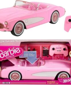 Hot Wheels Barbie RC Corvette Movie Car - Full Function Remote Control - Holds 2 Dolls
