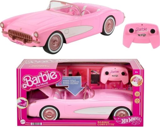Hot Wheels Barbie RC Corvette Movie Car - Full Function Remote Control - Holds 2 Dolls