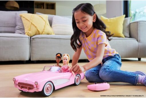 Hot Wheels Barbie RC Corvette Movie Car - Full Function Remote Control - Holds 2 Dolls - Image 2