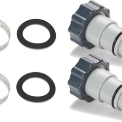Intex Pool Hose Adapter (2-Pack) - 1.5" & 1.25" Threaded to Clamp - Filter Pump & Salt System Conversion