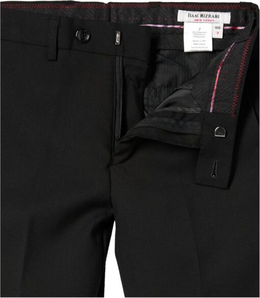 Isaac Mizrahi Boys' Slim Fit Tuxedo Suit - Black Shawl Collar 2-Piece Set - Image 4
