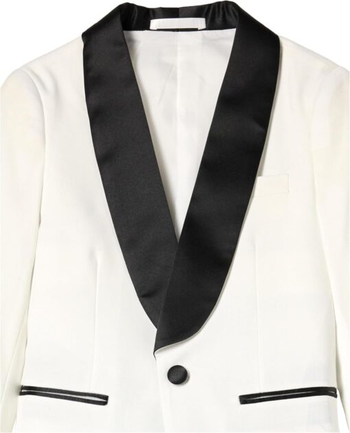 Isaac Mizrahi Boys' Slim Fit Tuxedo Suit - Black Shawl Collar 2-Piece Set - Image 3
