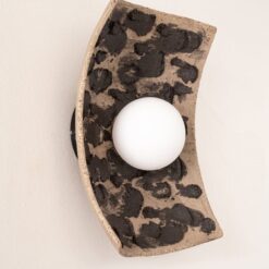 Japandi Ceramic Wall Sconce - Handmade Modern Wasabi Lamp - Bathroom & Home Decor