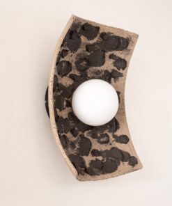 Japandi Ceramic Wall Sconce - Handmade Modern Wasabi Lamp - Bathroom & Home Decor