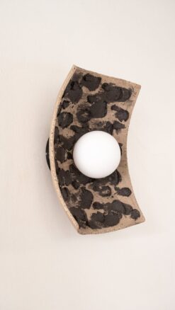 Japandi Ceramic Wall Sconce - Handmade Modern Wasabi Lamp - Bathroom & Home Decor