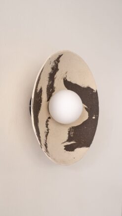 Japandi Ceramic Wall Sconce - Handmade Wabi Sabi Light - Modern Bedroom Lighting - Home Decor Item