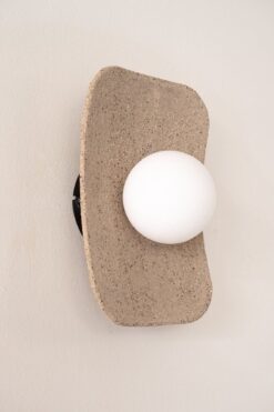 Japandi Ceramic Wall Sconce - Wabi Sabi Minimalist Wall Lamp - Handmade Lighting - Home Decor Item