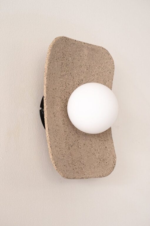 Japandi Ceramic Wall Sconce - Wabi Sabi Minimalist Wall Lamp - Handmade Lighting - Home Decor Item
