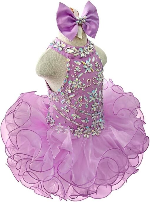Jenniferwu Handmade Beaded Pageant Dress - Toddler & Baby Girl Princess Gown - Image 4
