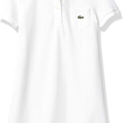 Lacoste Girls' Cotton Piqu? Polo Dress - Classic Fit, Sizes 2T-16 - School Uniform Approved