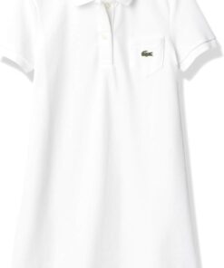 Lacoste Girls' Cotton Piqu? Polo Dress - Classic Fit, Sizes 2T-16 - School Uniform Approved